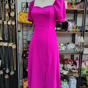 Dress Monteau fuchsia Pink Midi Size small